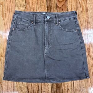 PacSun Grey/Brown Denim Mini Skirt